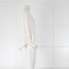 Equipment White Silk Round Neck Blouse