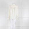 See By Chloe Cream Top With Collar And Tie Neck