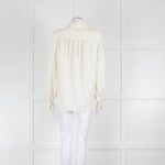 See By Chloe Cream Top With Collar And Tie Neck