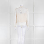 Akris Cream Silk Bodysuit Crossover Top