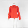 Cefinn Red High Neck Blouse