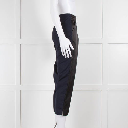 Munthe Black Front Panel Trousers Navy Back Panel