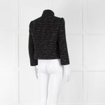 BA & SH Black Shimmer Tweed Cropped Jacket