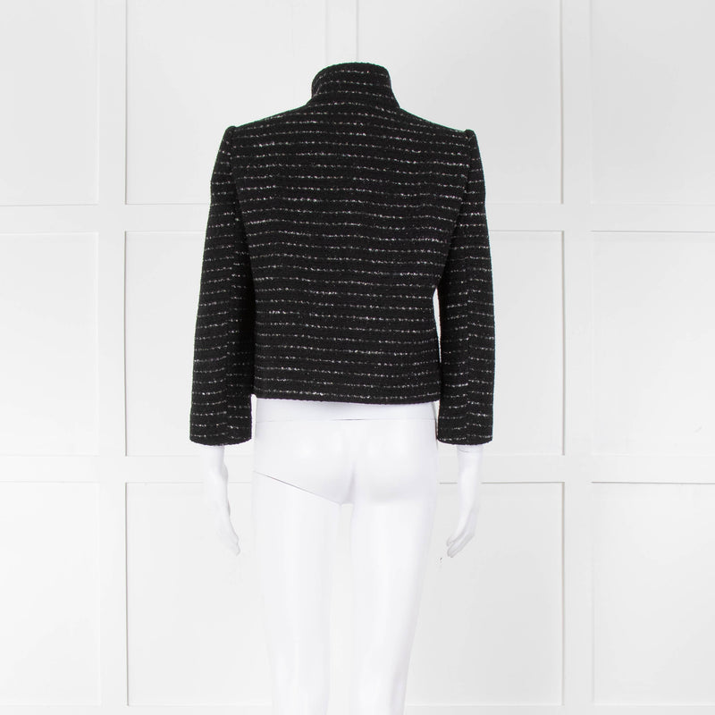 BA & SH Black Shimmer Tweed Cropped Jacket