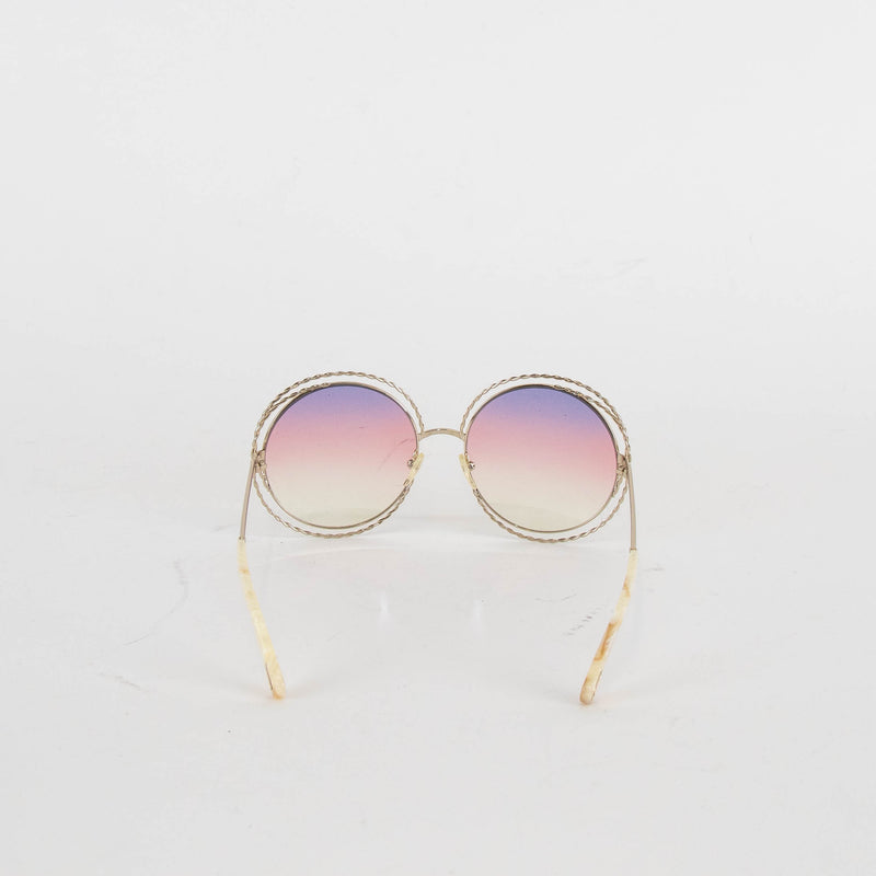 Chloe Carlina Sunglasses With Pink & Purple Lens