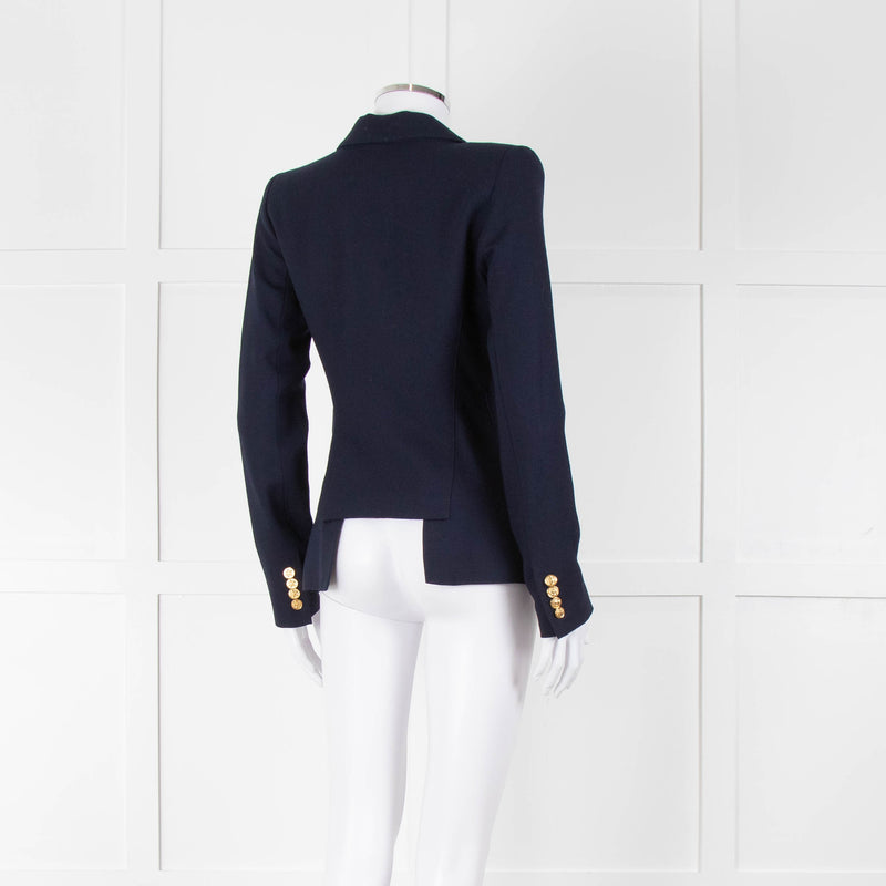 Smythe Navy Blue Gold Button Fitted Jacket