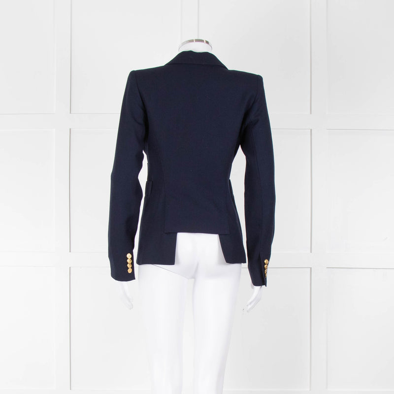 Smythe Navy Blue Gold Button Fitted Jacket