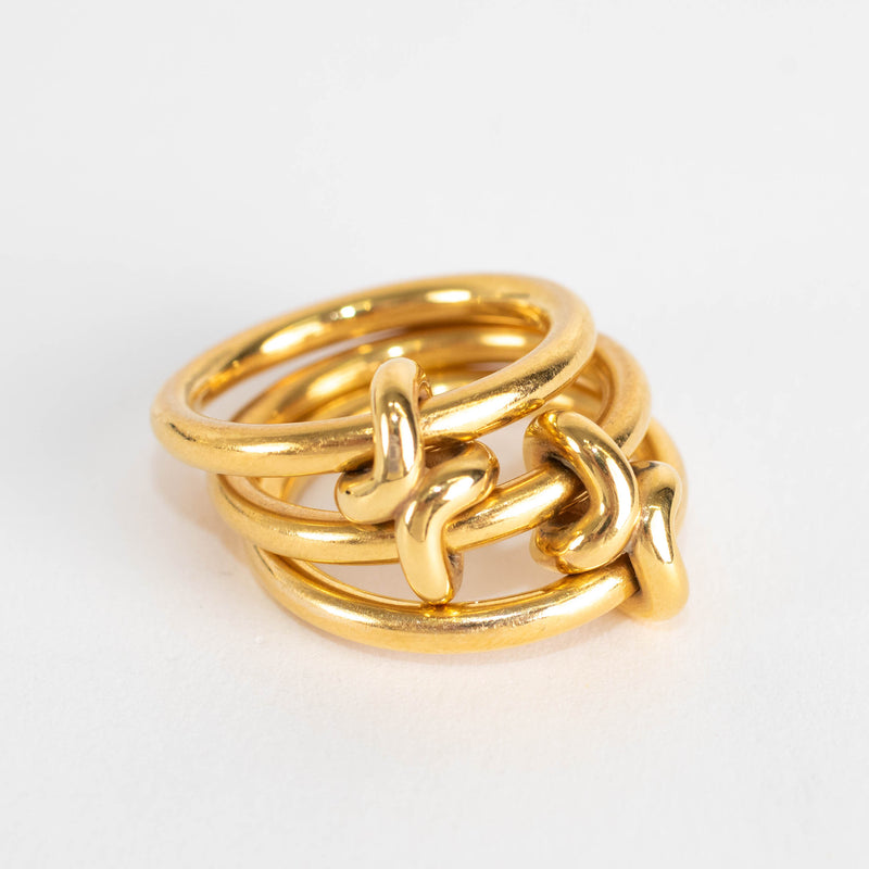 Annoushka 14ct Gold Tri Knuckle Ring