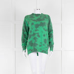 The Elder Statesman Green Tie Dye Cashmere Sweater