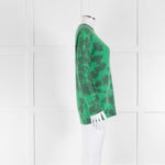 The Elder Statesman Green Tie Dye Cashmere Sweater