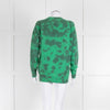 The Elder Statesman Green Tie Dye Cashmere Sweater