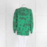 The Elder Statesman Green Tie Dye Cashmere Sweater