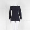 Stella McCartney Navy Blue Long Sleeve Fitted Top