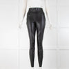 Paige Faux Black Leather Pull On Leggings