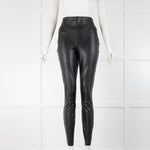 Paige Faux Black Leather Pull On Leggings