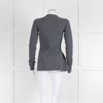 Stella McCartney Grey Knit Zip Up Peplum Jacket