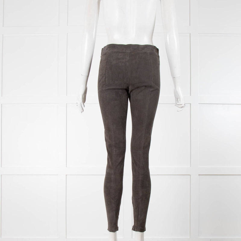 Vince Grey Suede Leggings