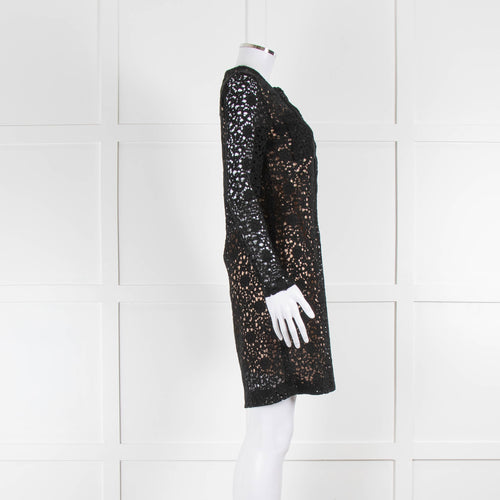 Victoria Victoria Beckham Black Lace Tunic Dress