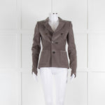 Balenciaga Grey Corduroy Blazer Jacket