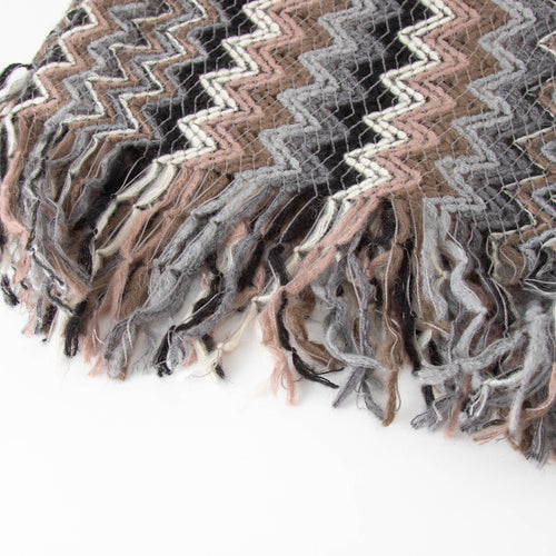 Missoni Mohair Mix Grey Muted ZigZag Scarf