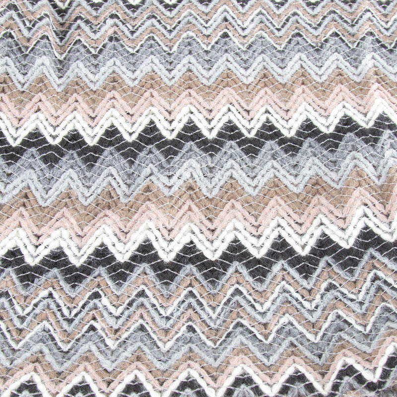 Missoni Mohair Mix Grey Muted ZigZag Scarf