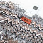 Missoni Mohair Mix Grey Muted ZigZag Scarf