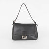 Fendi Black Grainy Leather Selleria Mama Baguette Bag