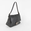 Fendi Black Grainy Leather Selleria Mama Baguette Bag