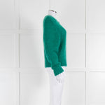 Isabel Marant Green Mohair Jumper With Shoulder Pads