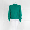 Isabel Marant Green Mohair Jumper With Shoulder Pads