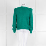 Isabel Marant Green Mohair Jumper With Shoulder Pads