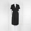 Victoria Beckham Black Elasticated Trim Short Sleeve Dress