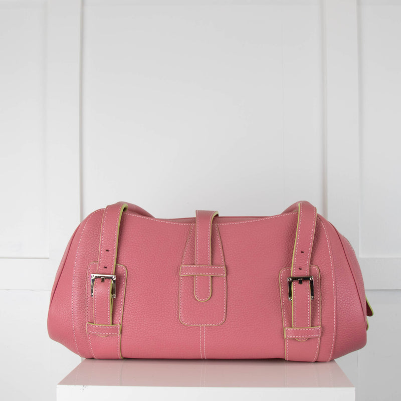 Loewe Pink Grained Leather Shoulder Bag