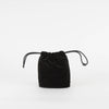 Anya Hindmarch Black Velvet Drawstring Evening Bag