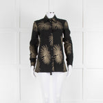 Victoria Victoria Beckham Black Gold Palm Tree Shirt