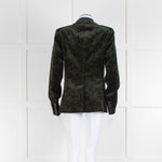 Morris & Co x Paige Green Velvet Floral Blazer