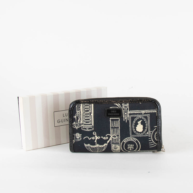 Lulu Guinness London Theme Fabric Wallet