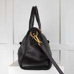 Prada Black Grainy Leather Tote Bag