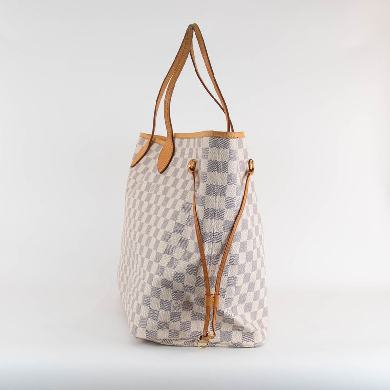 Louis Vuitton Cream Damier Azur Neverfull GM Tote Bag