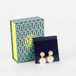 Tory Burch Pearl Drop Earrings With Diamante Stud