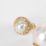 Tory Burch Pearl Drop Earrings With Diamante Stud