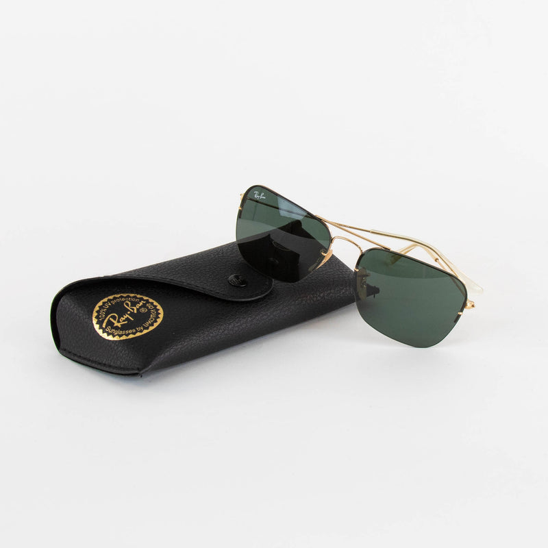 Ray-Ban Black Gold Frameless Sunglasses