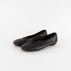Chanel Black Quilted Ballet Flat with Patent CC
