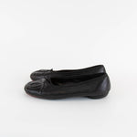 Chanel Black Quilted Ballet Flat with Patent CC