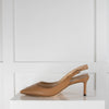 Jimmy Choo Beige Leather Slingback Heeled Shoes