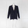 Amina Rubinacci Navy Cardigan with Silver Sequins