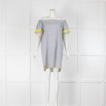 Charli Striped Beach Dress With Yellow Detail Sleeve