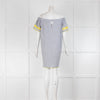 Charli Striped Beach Dress With Yellow Detail Sleeve