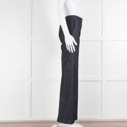 Joseph Blue Denim Straight Leg Trousers