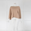 Weekend Max Mara Beige Cropped Wide Sleeve Top